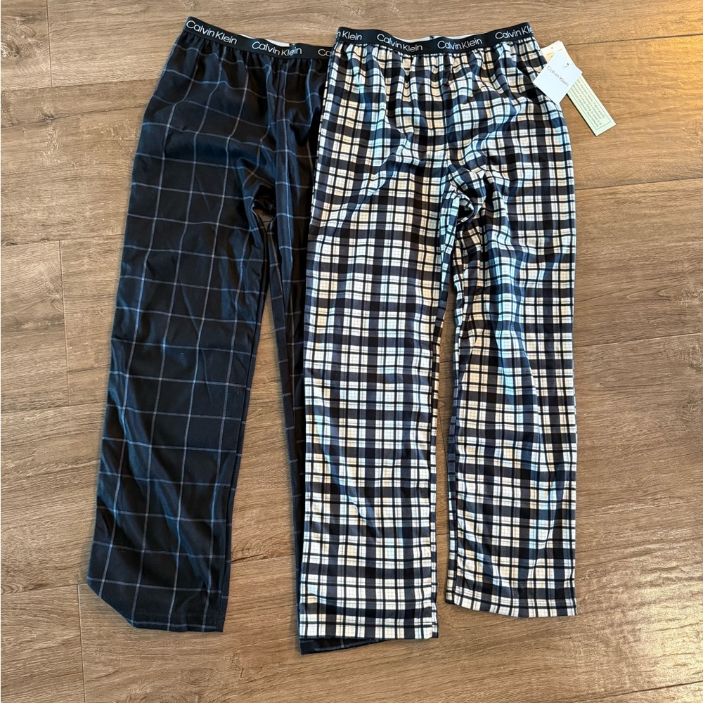 Calvin Klein Kids Checkered and Plaid Bottoms - Black, White, and Blue